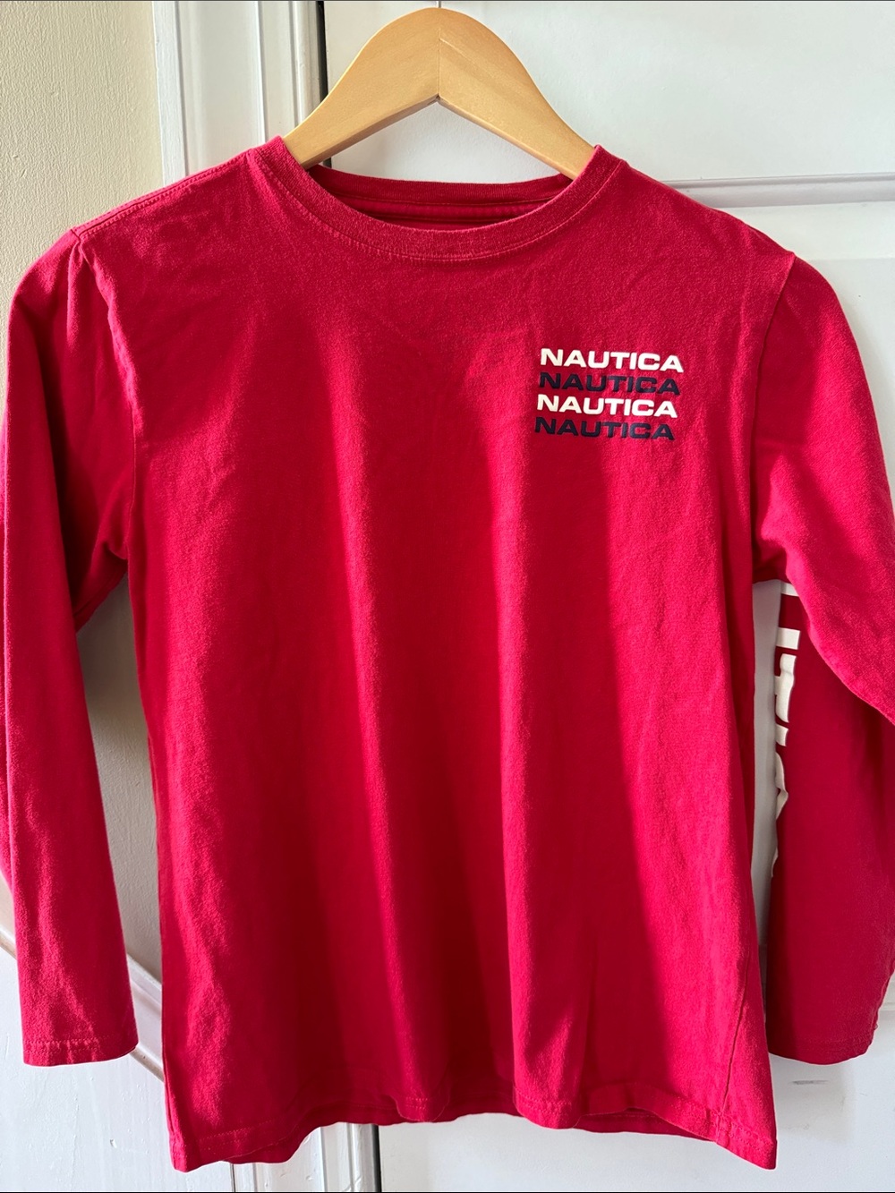 Nautica Boys’ Red Long Sleeve Shirt
